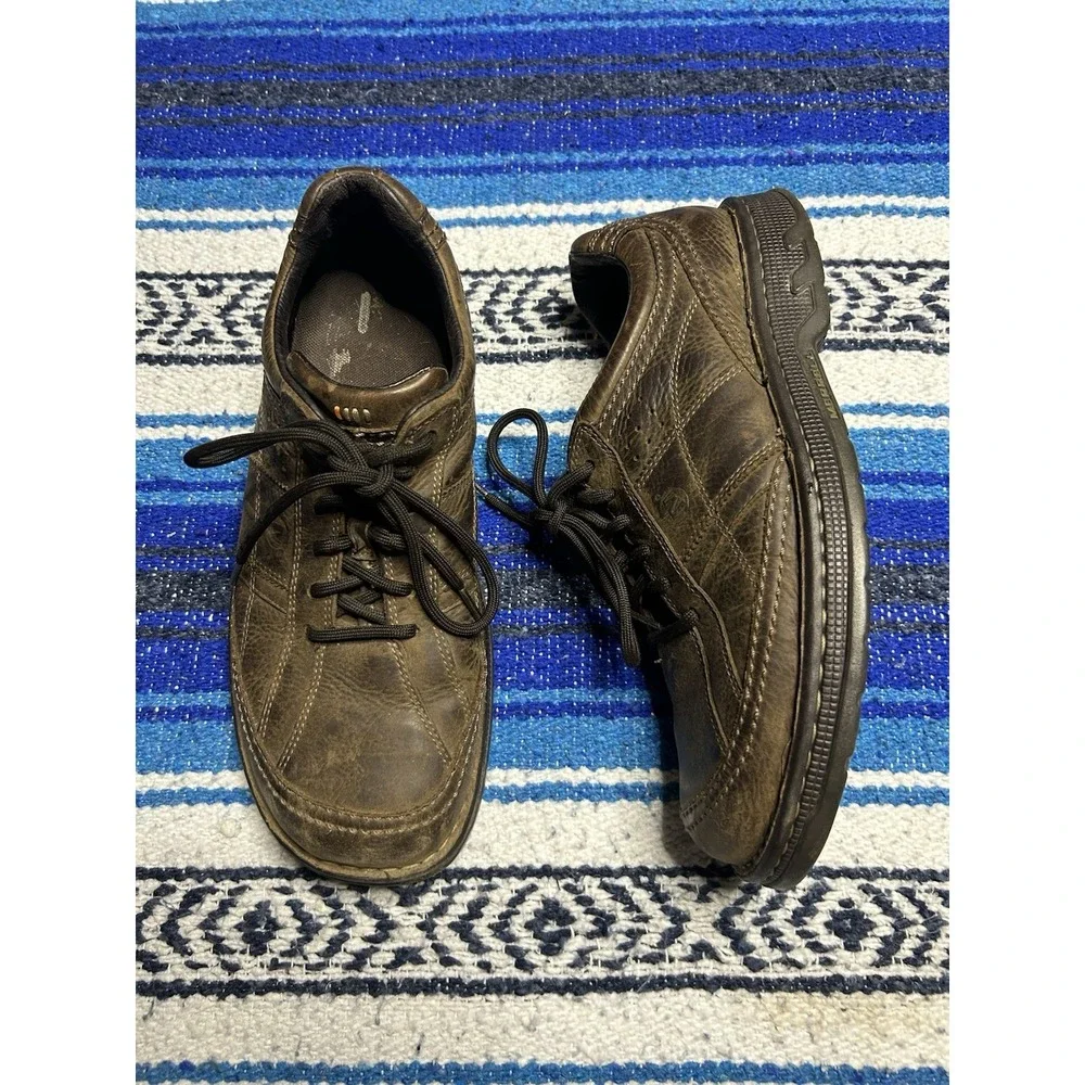 Merrell World Era Dark Earth Brown Leather Oxford Outdoor Lace Up Men's Size 11